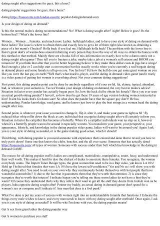 Dating popular guidance for men this a scam