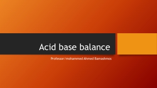 acid base balance