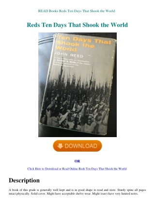 READ Books Reds Ten Days That Shook the World