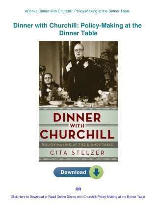 eBooks Dinner with Churchill Policy-Making at the Dinner Table
