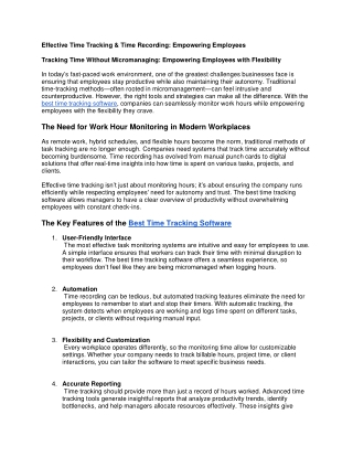 Time Tracking Software