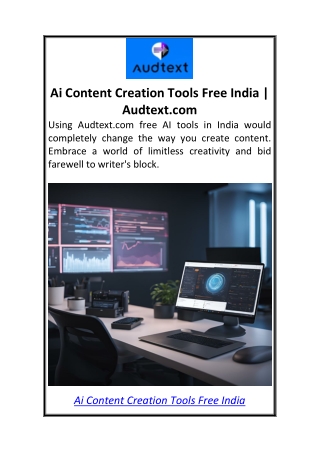 Ai Content Creation Tools Free India  Audtext.com