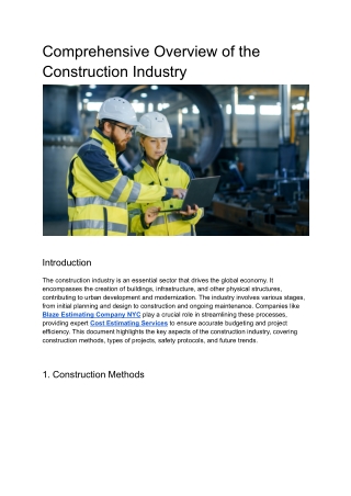 Comprehensive Overview of the Construction Industry (1)