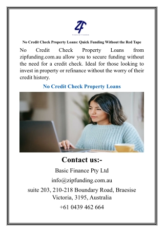 No Credit Check Property Loans Quick Funding Without the Red Tape