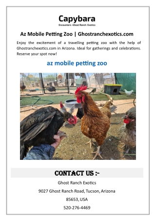 Az Mobile Petting Zoo Ghostranchexotics.com