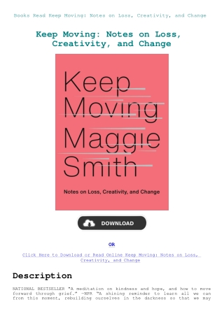 Books Read Keep Moving Notes on Loss  Creativity  and Change