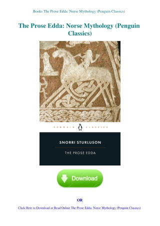 Books  The Prose Edda Norse Mythology (Penguin Classics)