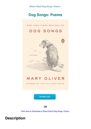Books Read Dog Songs Poems