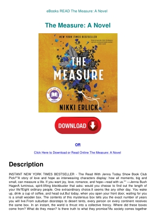 eBooks READ The Measure A Novel