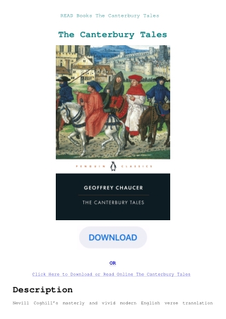 READ Books The Canterbury Tales
