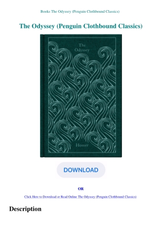 Books  The Odyssey (Penguin Clothbound Classics)