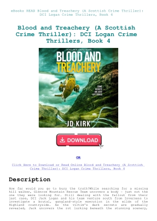 eBooks READ Blood and Treachery (A Scottish Crime Thriller) DCI Logan Crime Thrillers  Book 4