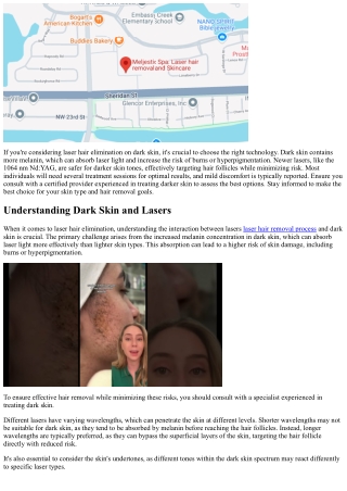 Laser Hair Elimination on Dark Skin