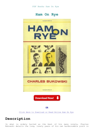 PDF Books Ham On Rye