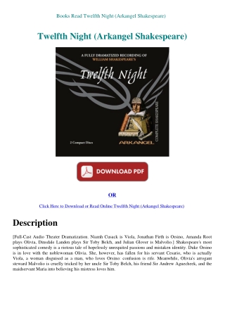 Books Read Twelfth Night (Arkangel Shakespeare)