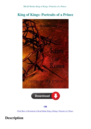 READ Books King of Kings Portraits of a Prince
