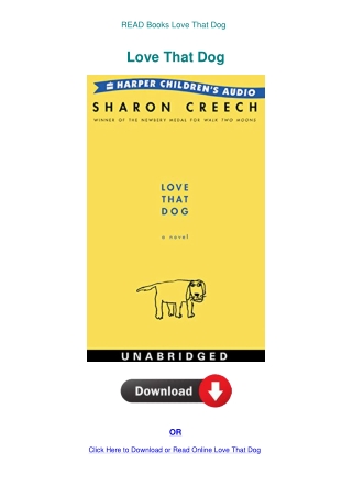 READ Books Love That Dog