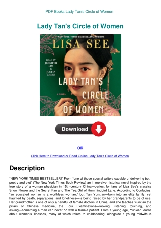PDF Books Lady Tan's Circle of Women