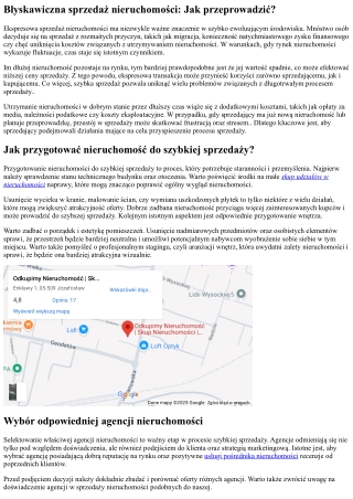 Szybka sprzedaż nieruchomości: Jak efektywnie sprzedać?