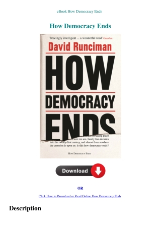 eBook How Democracy Ends