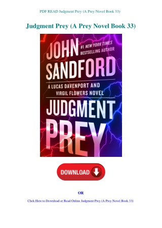 PDF READ Judgment Prey (A Prey Novel Book 33)