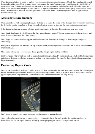 Phone Repair or Replace?