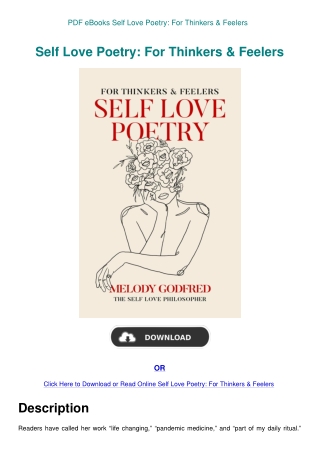 PDF eBooks Self Love Poetry For Thinkers & Feelers