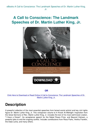 eBooks A Call to Conscience The Landmark Speeches of Dr. Martin Luther King  Jr.