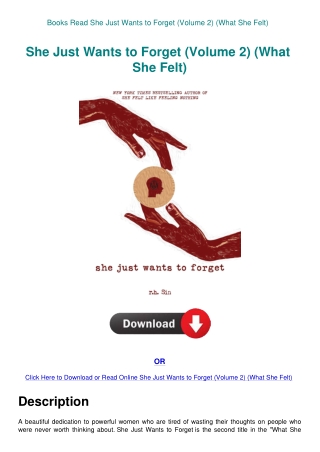 Books Read She Just Wants to Forget (Volume 2) (What She Felt)