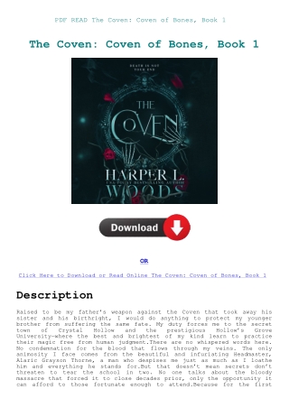 PDF READ The Coven Coven of Bones  Book 1