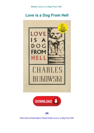 Books  Love is a Dog From Hell