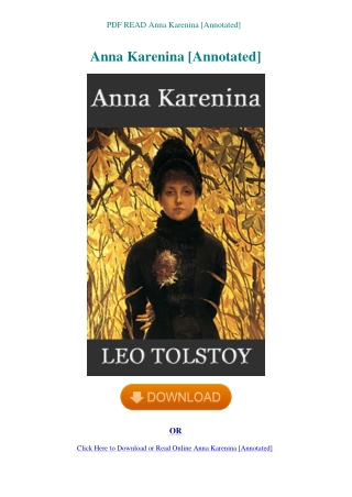 PDF READ Anna Karenina [Annotated]
