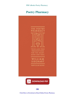 PDF eBooks Poetry Pharmacy