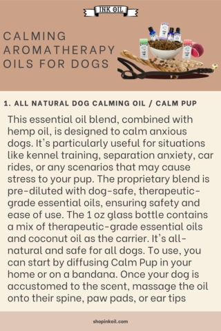 calming aromatherapy oils for dogs