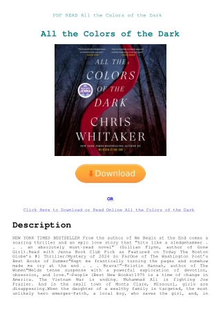 PDF READ All the Colors of the Dark