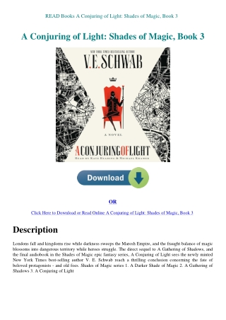 READ Books A Conjuring of Light Shades of Magic  Book 3