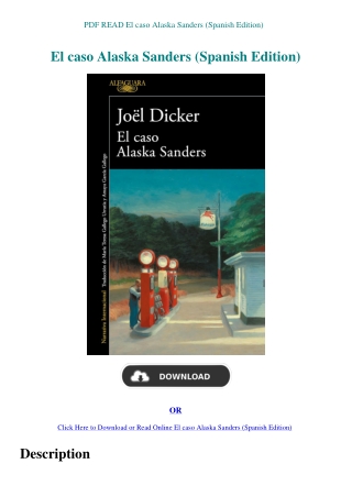 PDF READ El caso Alaska Sanders (Spanish Edition)