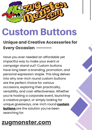 Custom Buttons Unique and Creative Accessories for Every Occasion