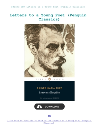eBooks PDF Letters to a Young Poet (Penguin Classics)