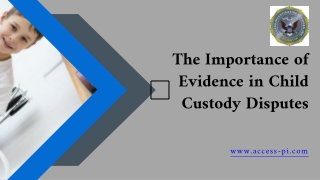 The Importance of Evidence in Child Custody Disputes