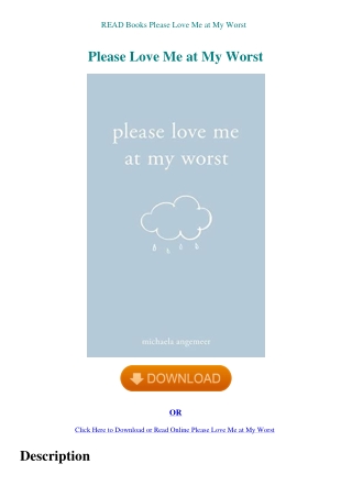 READ Books Please Love Me at My Worst
