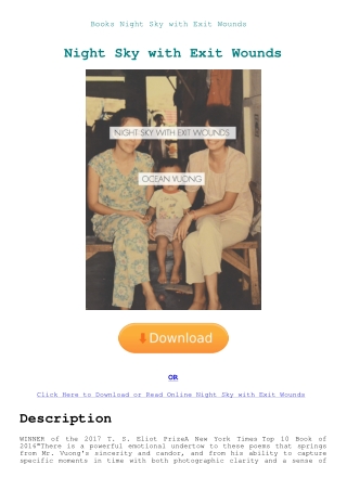 Books  Night Sky with Exit Wounds