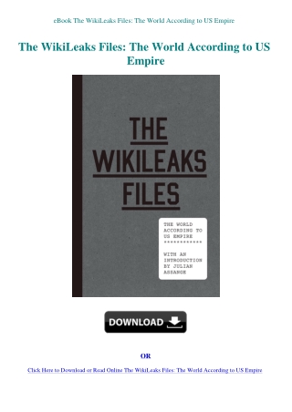 eBook The WikiLeaks Files The World According to US Empire