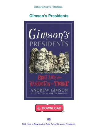 eBook Gimson's Presidents