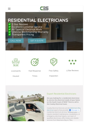 Electrician batemans bay