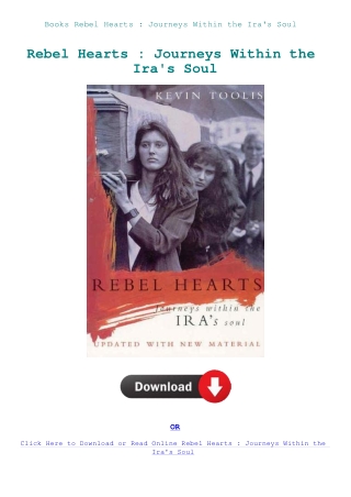 Books Rebel Hearts  Journeys Within the Ira's Soul
