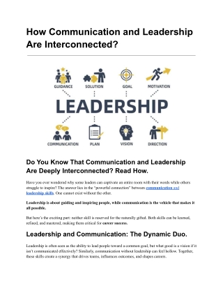 Leadership and Communication Skills