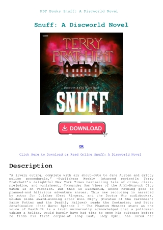 PDF Books Snuff A Discworld Novel