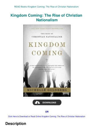 READ Books Kingdom Coming The Rise of Christian Nationalism