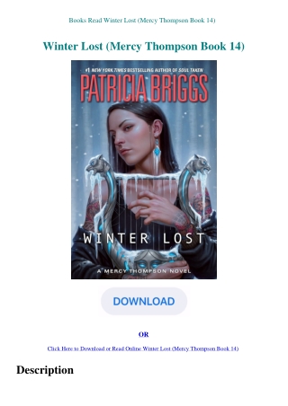 Books Read Winter Lost (Mercy Thompson Book 14)